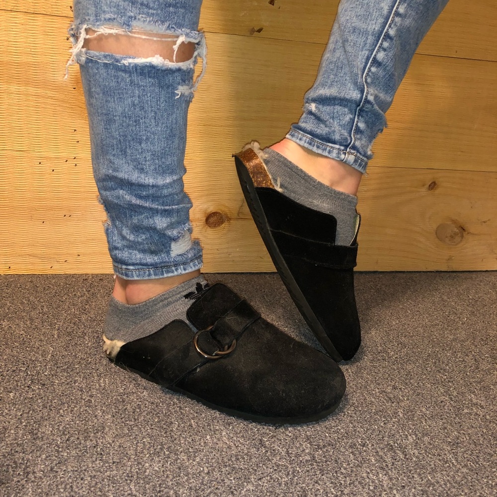 Black slip ons